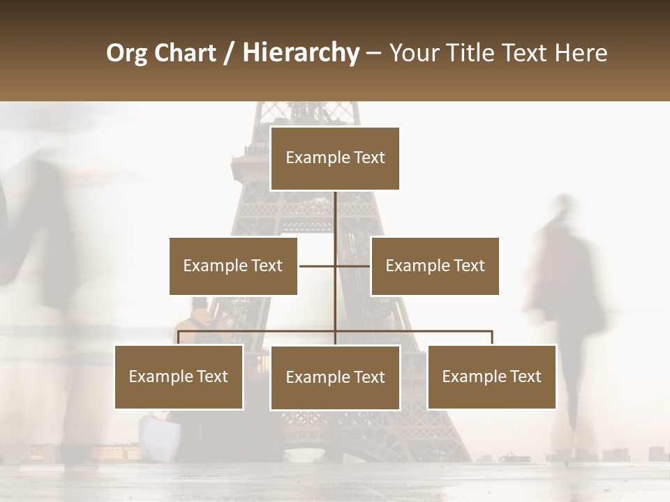 A Group Of People Standing In Front Of The Eiffel Tower PowerPoint Template