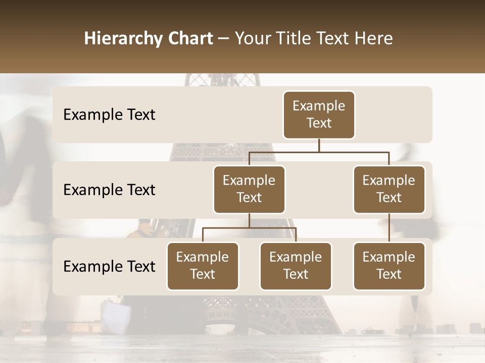 A Group Of People Standing In Front Of The Eiffel Tower PowerPoint Template