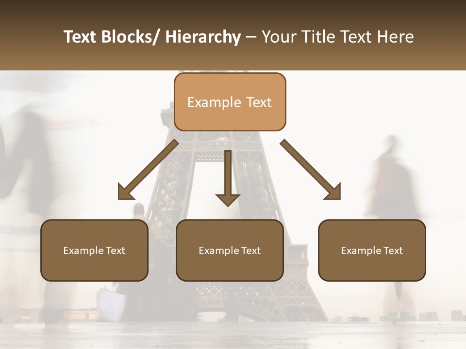 A Group Of People Standing In Front Of The Eiffel Tower PowerPoint Template