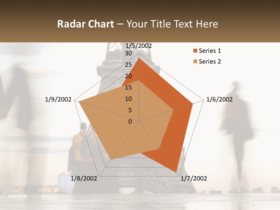 A Group Of People Standing In Front Of The Eiffel Tower PowerPoint Template