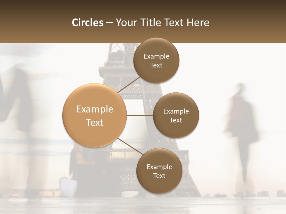 A Group Of People Standing In Front Of The Eiffel Tower PowerPoint Template