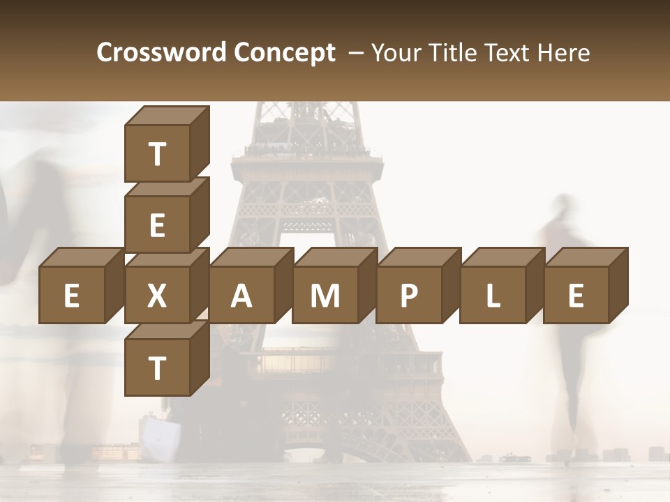 A Group Of People Standing In Front Of The Eiffel Tower PowerPoint Template