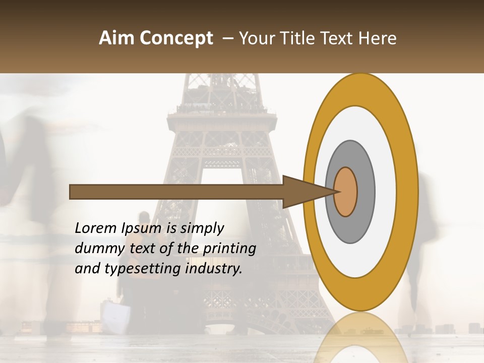 A Group Of People Standing In Front Of The Eiffel Tower PowerPoint Template