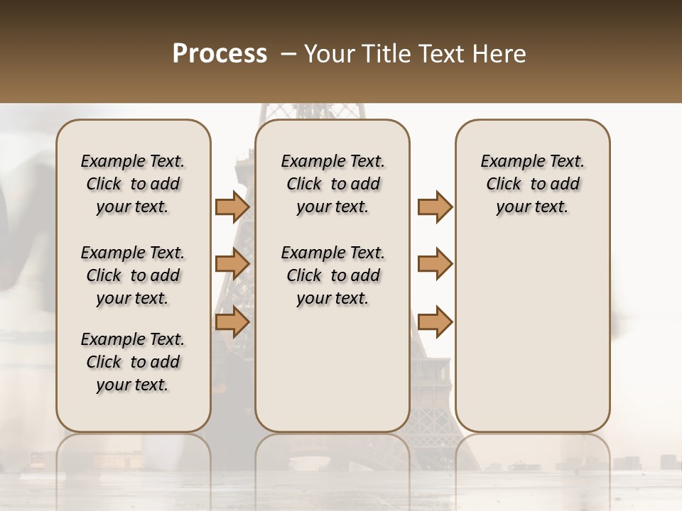 A Group Of People Standing In Front Of The Eiffel Tower PowerPoint Template
