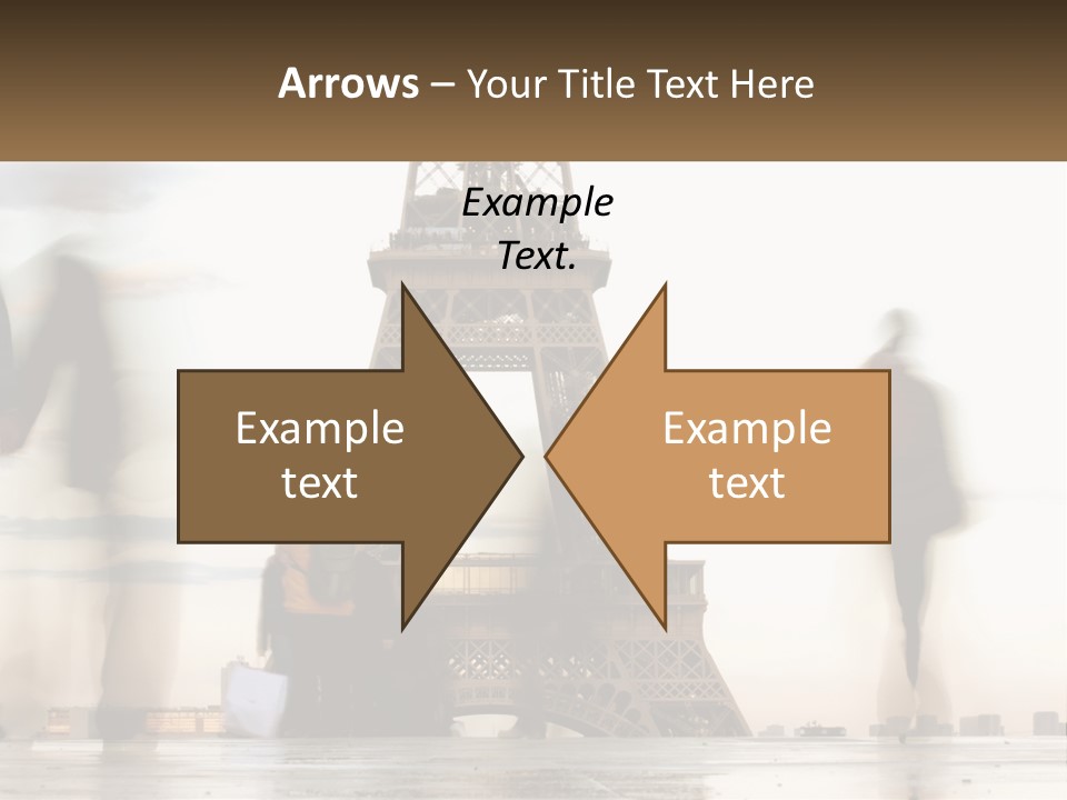 A Group Of People Standing In Front Of The Eiffel Tower PowerPoint Template