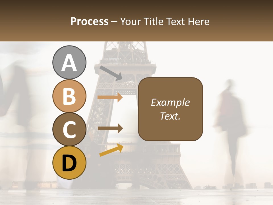 A Group Of People Standing In Front Of The Eiffel Tower PowerPoint Template