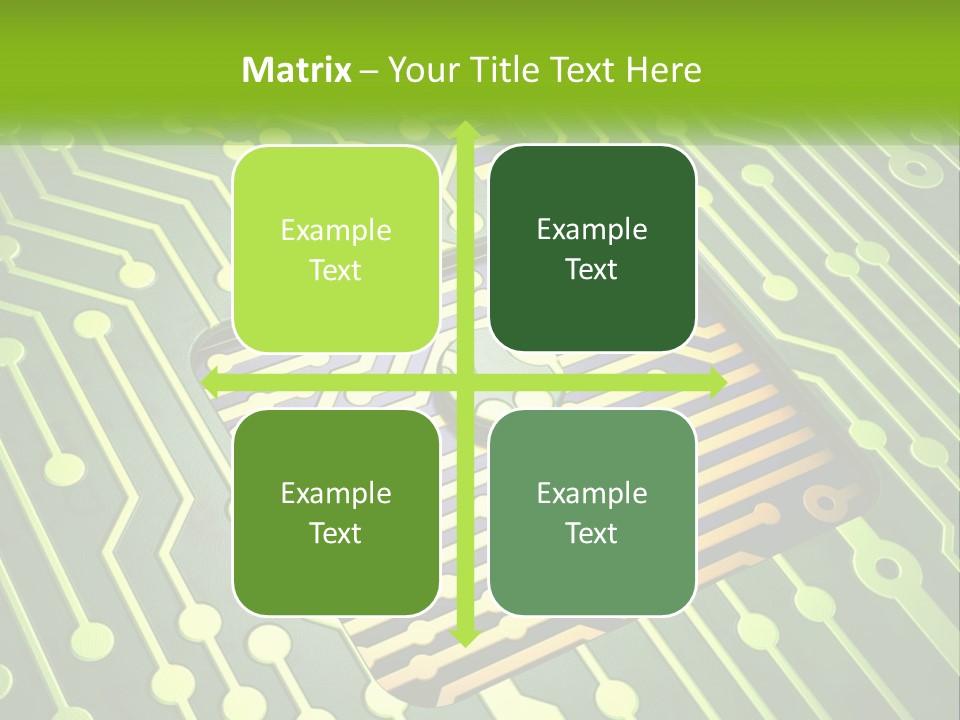 A Computer Circuit Board With A Key On It PowerPoint Template