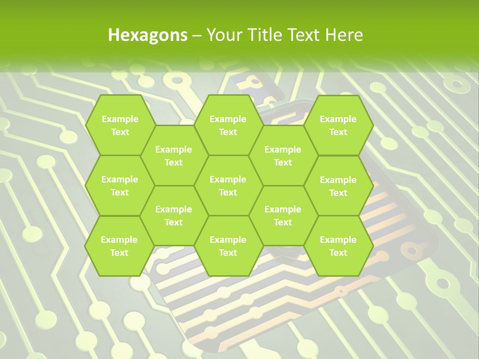 A Computer Circuit Board With A Key On It PowerPoint Template