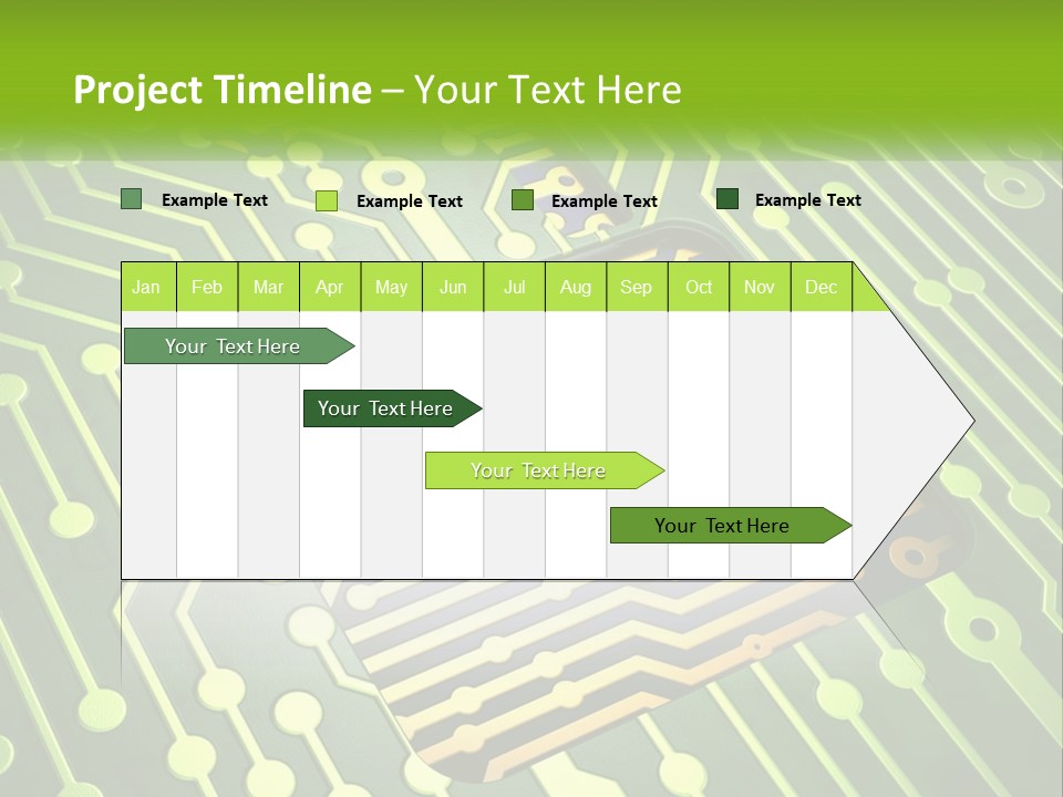 A Computer Circuit Board With A Key On It PowerPoint Template