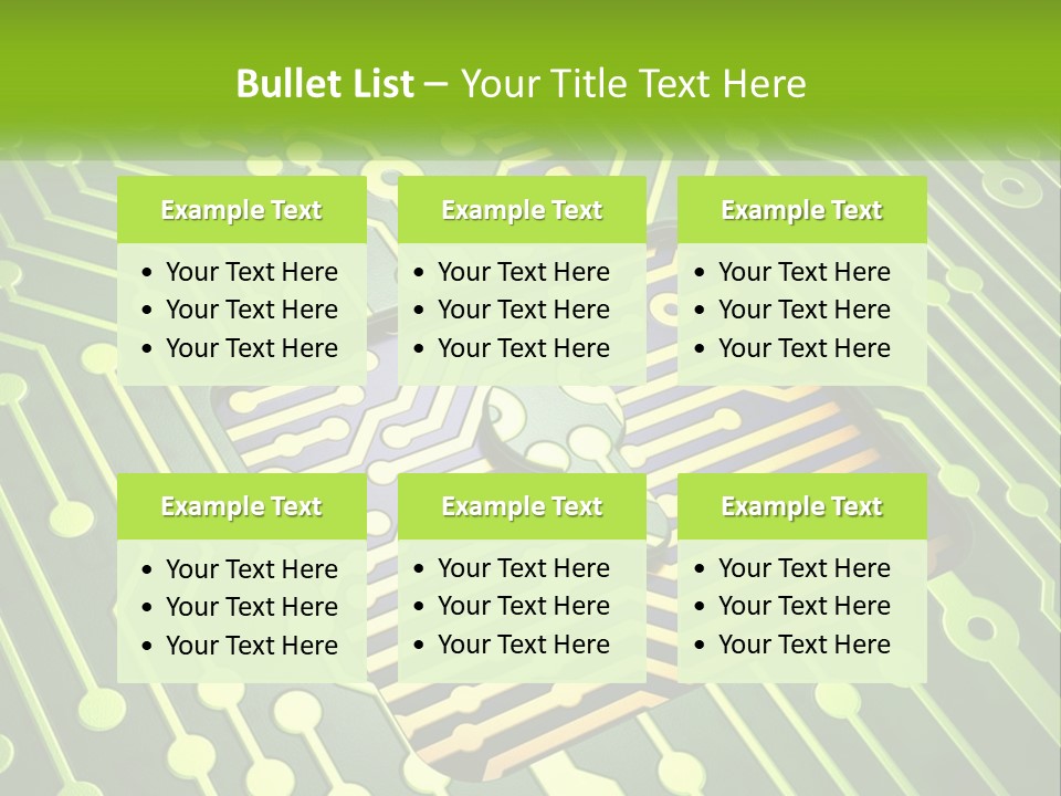 A Computer Circuit Board With A Key On It PowerPoint Template