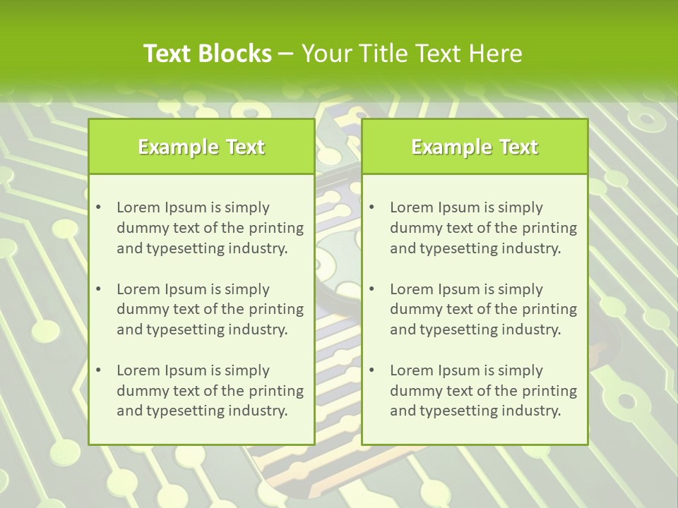 A Computer Circuit Board With A Key On It PowerPoint Template