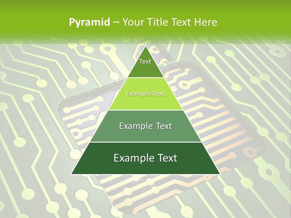 A Computer Circuit Board With A Key On It PowerPoint Template
