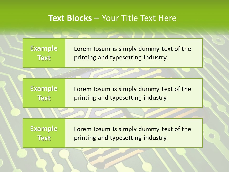 A Computer Circuit Board With A Key On It PowerPoint Template