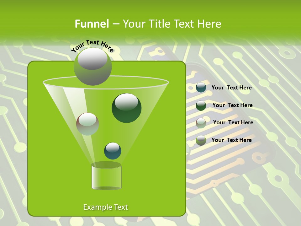 A Computer Circuit Board With A Key On It PowerPoint Template