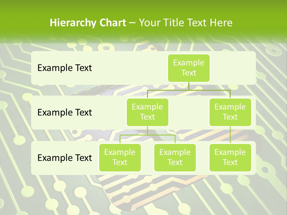 A Computer Circuit Board With A Key On It PowerPoint Template