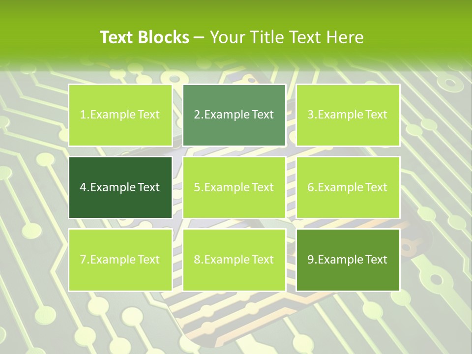 A Computer Circuit Board With A Key On It PowerPoint Template