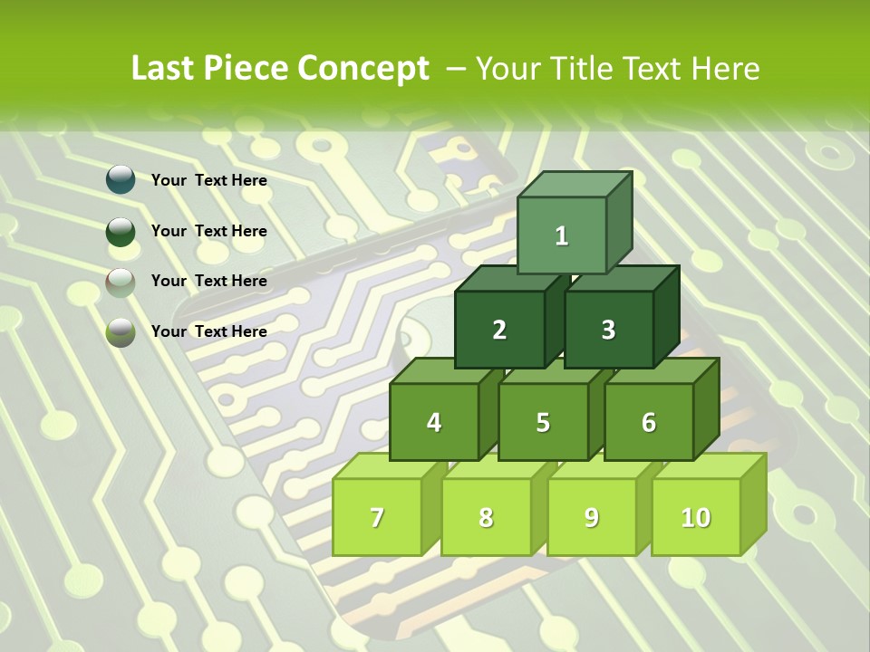 A Computer Circuit Board With A Key On It PowerPoint Template