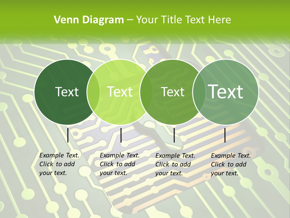 A Computer Circuit Board With A Key On It PowerPoint Template