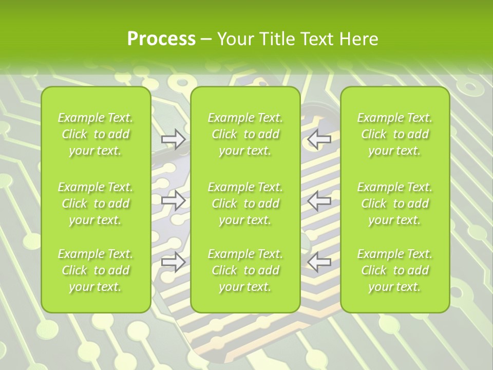 A Computer Circuit Board With A Key On It PowerPoint Template