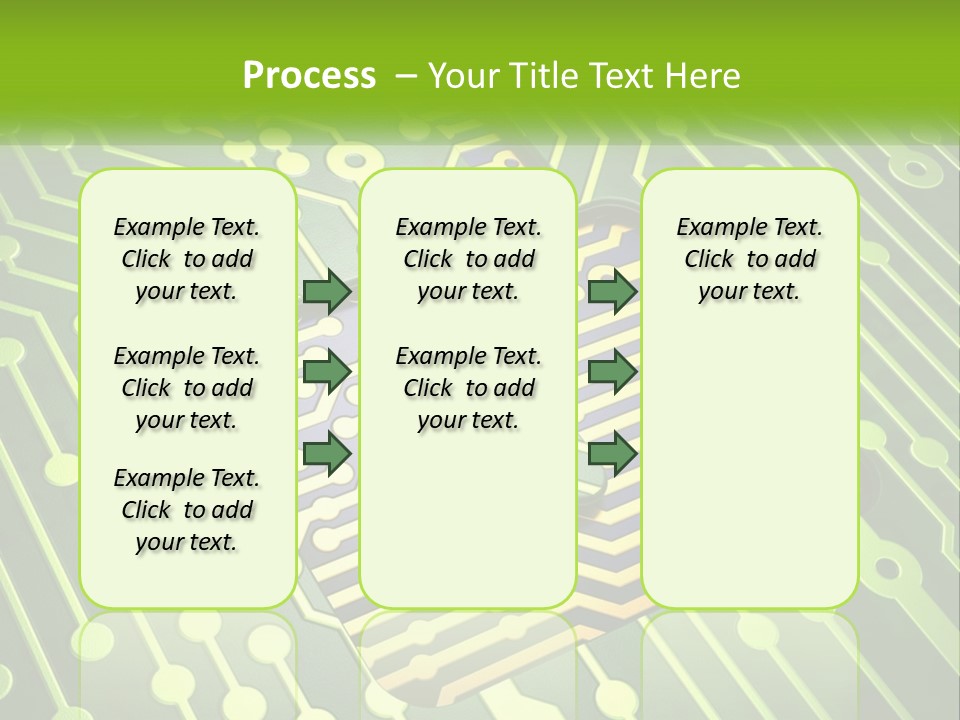 A Computer Circuit Board With A Key On It PowerPoint Template