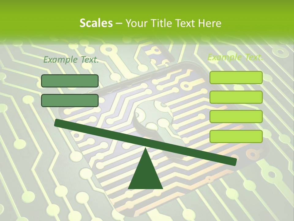 A Computer Circuit Board With A Key On It PowerPoint Template