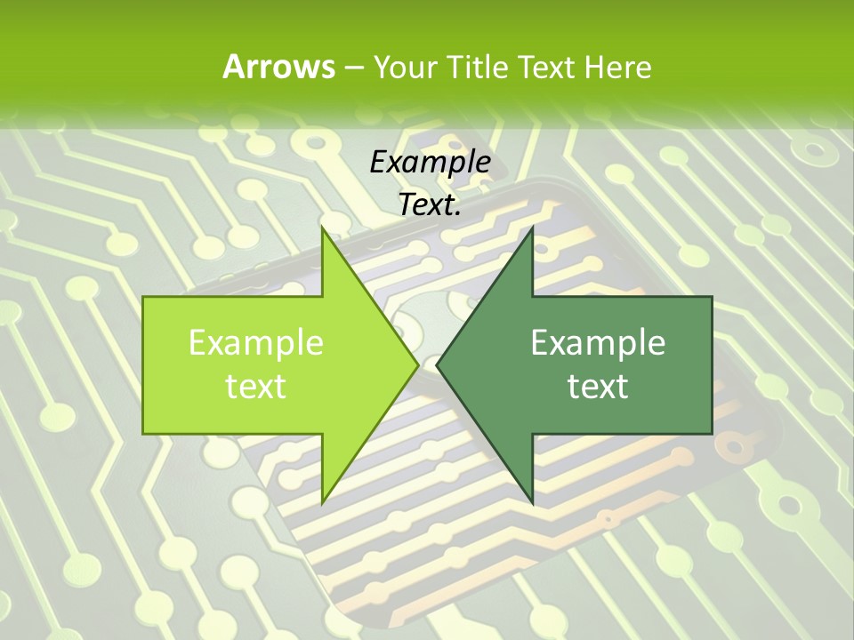 A Computer Circuit Board With A Key On It PowerPoint Template