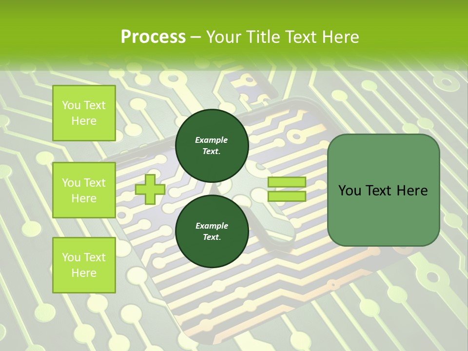 A Computer Circuit Board With A Key On It PowerPoint Template