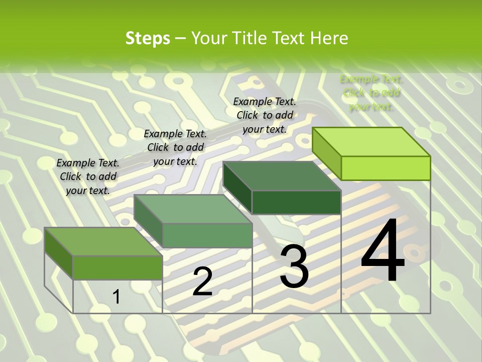 A Computer Circuit Board With A Key On It PowerPoint Template