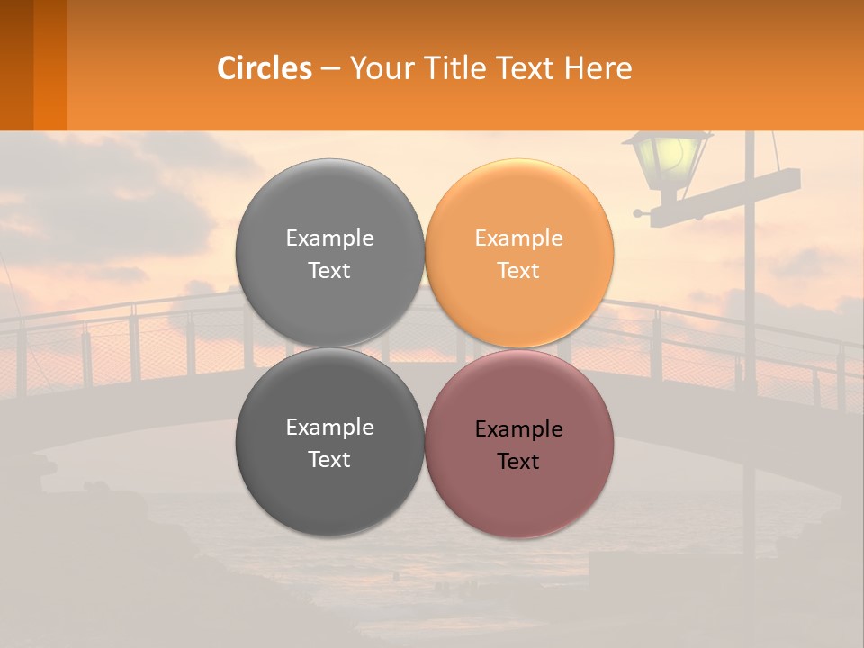 A Bridge Over A Body Of Water At Sunset PowerPoint Template