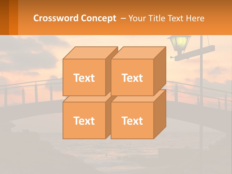 A Bridge Over A Body Of Water At Sunset PowerPoint Template