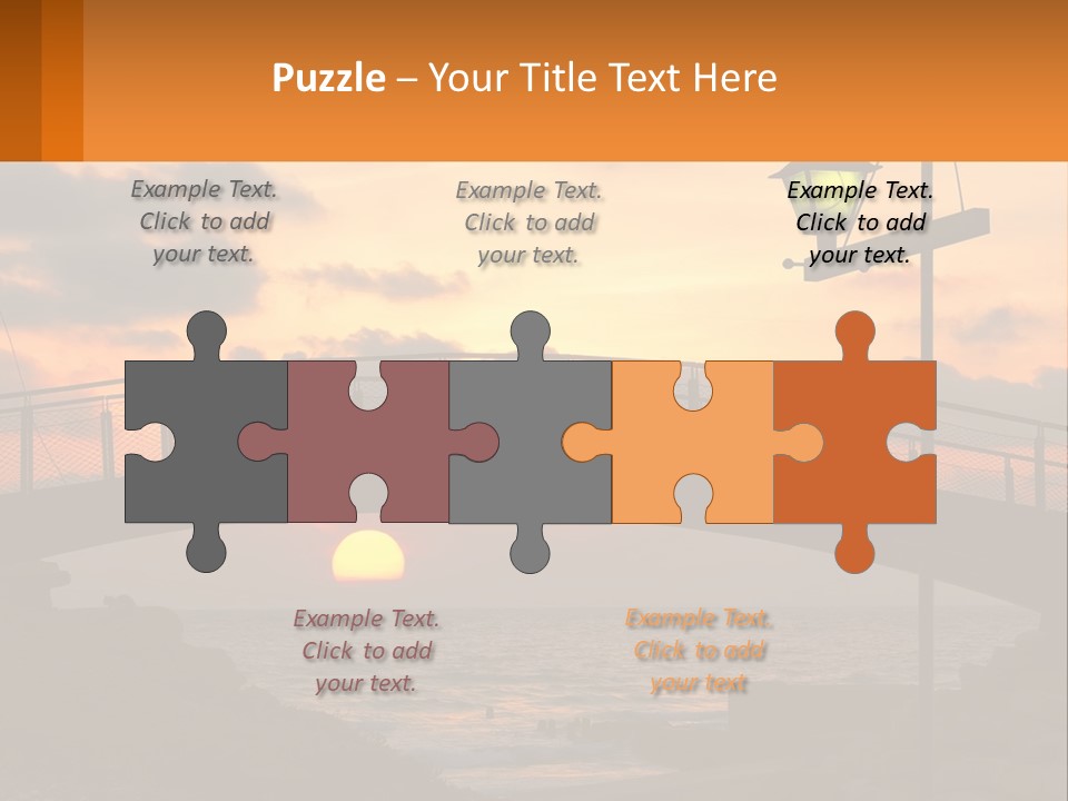 A Bridge Over A Body Of Water At Sunset PowerPoint Template