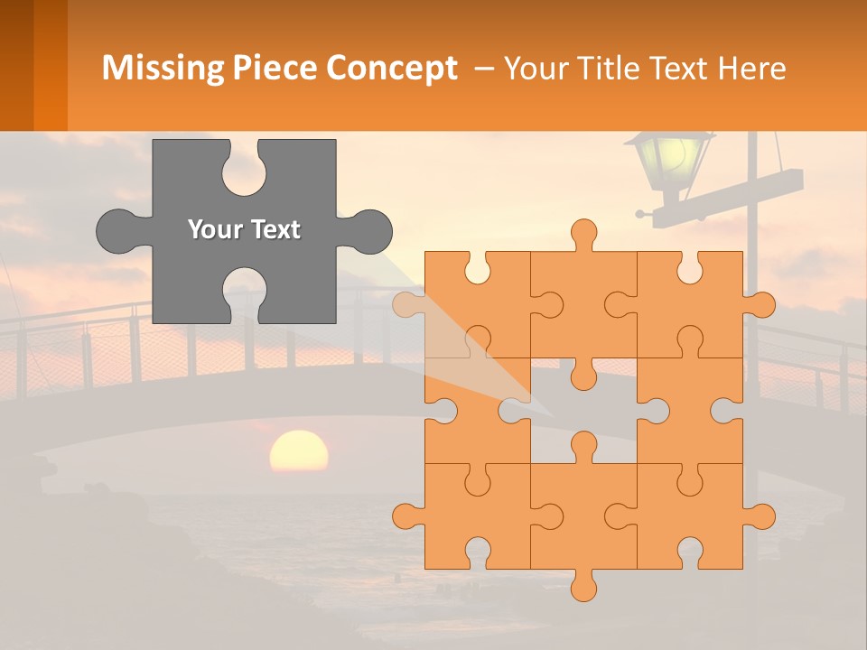 A Bridge Over A Body Of Water At Sunset PowerPoint Template