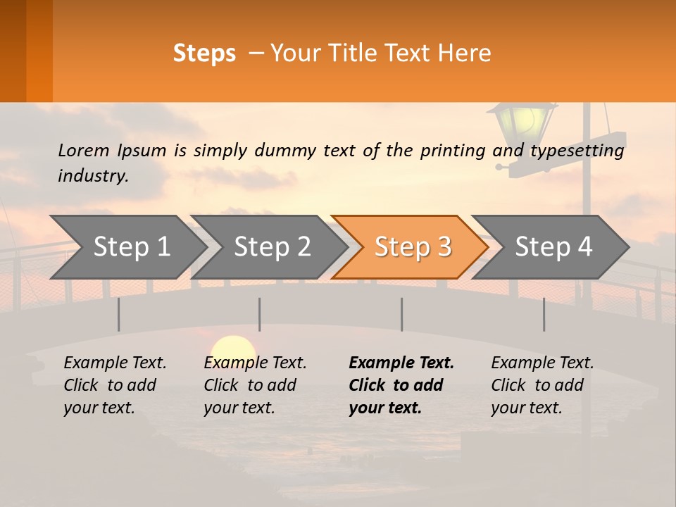 A Bridge Over A Body Of Water At Sunset PowerPoint Template