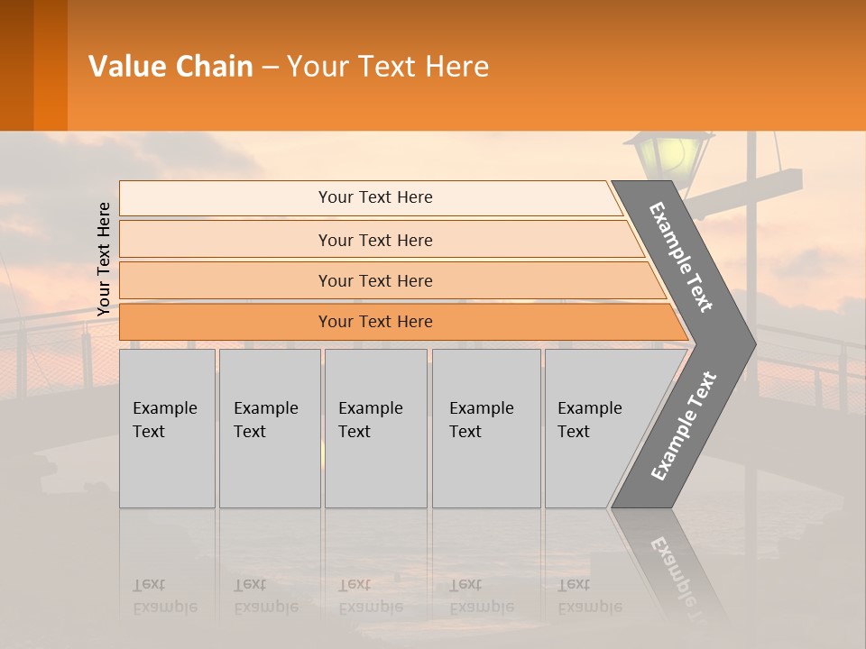 A Bridge Over A Body Of Water At Sunset PowerPoint Template