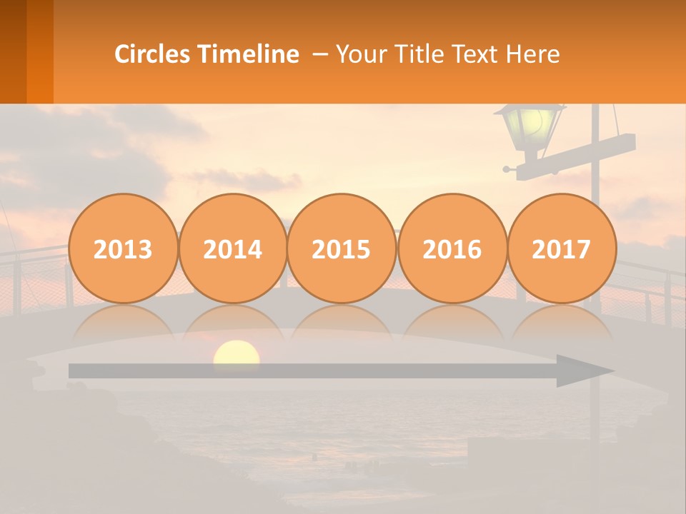 A Bridge Over A Body Of Water At Sunset PowerPoint Template