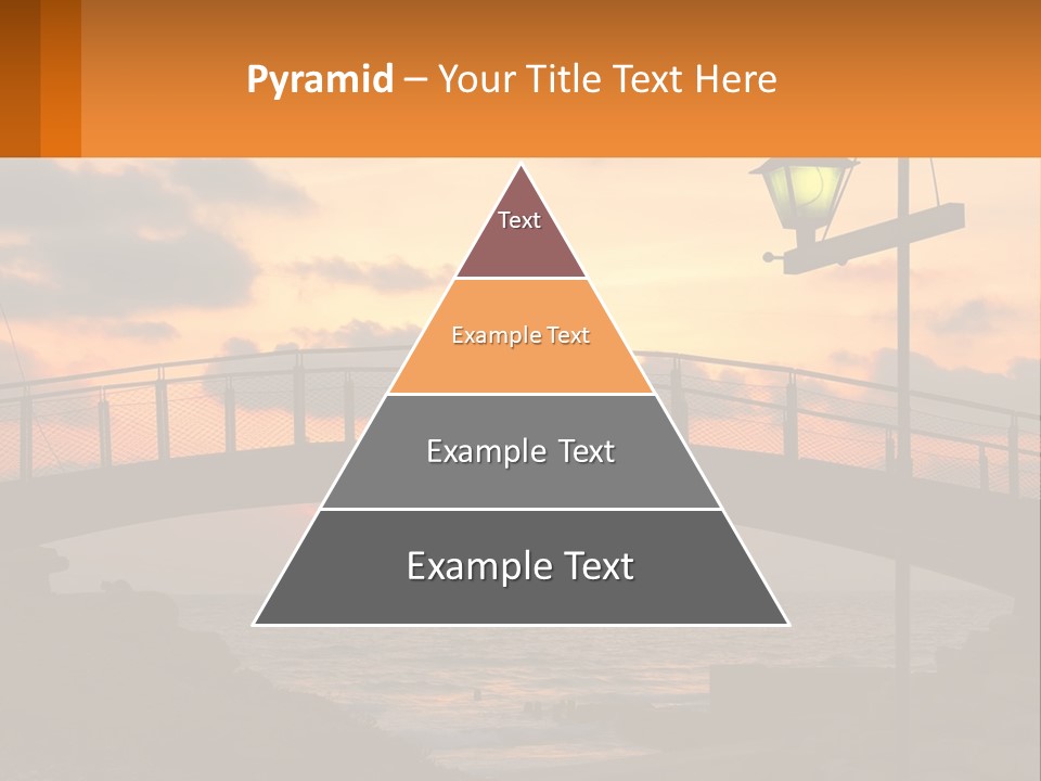A Bridge Over A Body Of Water At Sunset PowerPoint Template