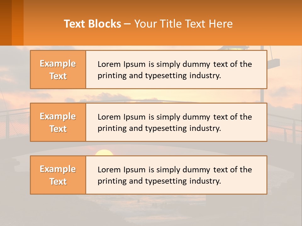 A Bridge Over A Body Of Water At Sunset PowerPoint Template