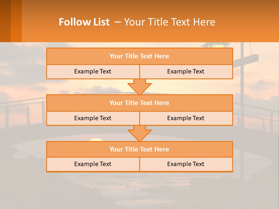 A Bridge Over A Body Of Water At Sunset PowerPoint Template