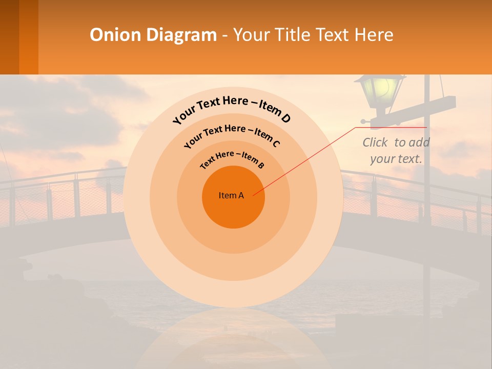 A Bridge Over A Body Of Water At Sunset PowerPoint Template