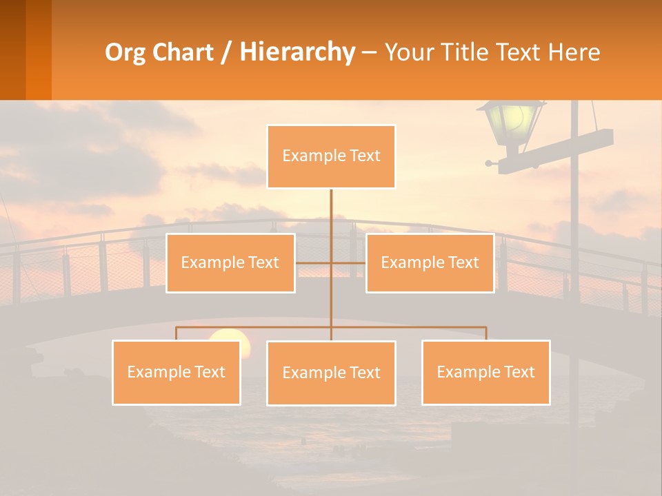 A Bridge Over A Body Of Water At Sunset PowerPoint Template