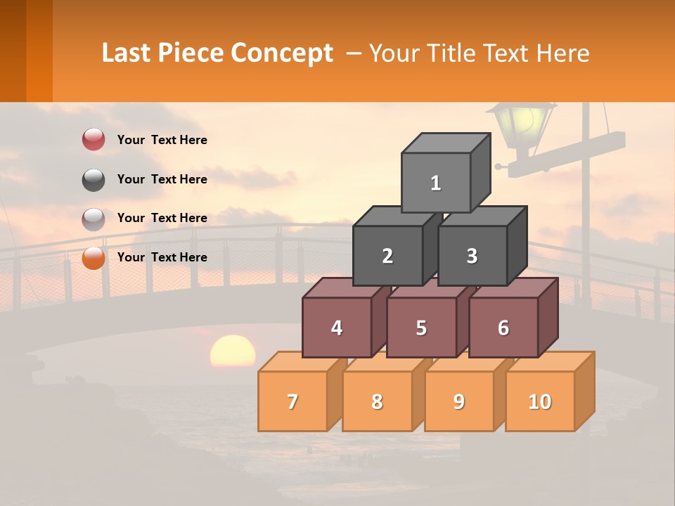 A Bridge Over A Body Of Water At Sunset PowerPoint Template