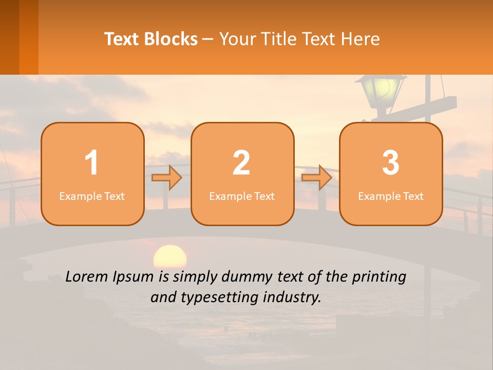 A Bridge Over A Body Of Water At Sunset PowerPoint Template