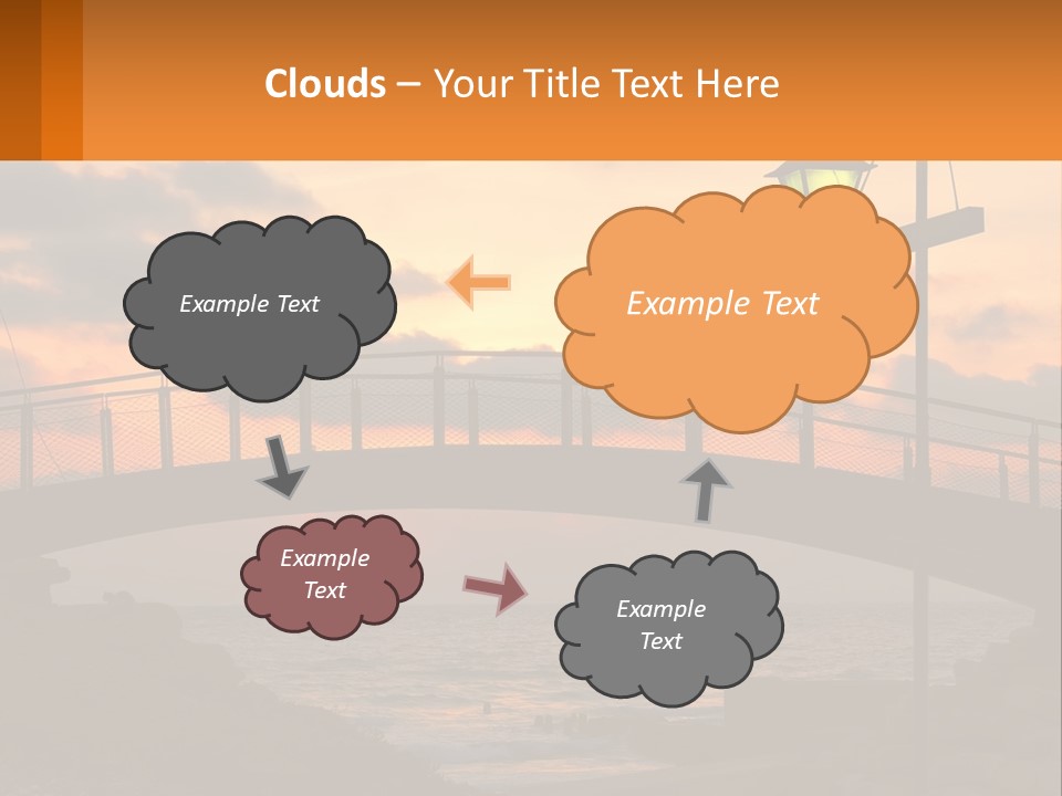 A Bridge Over A Body Of Water At Sunset PowerPoint Template