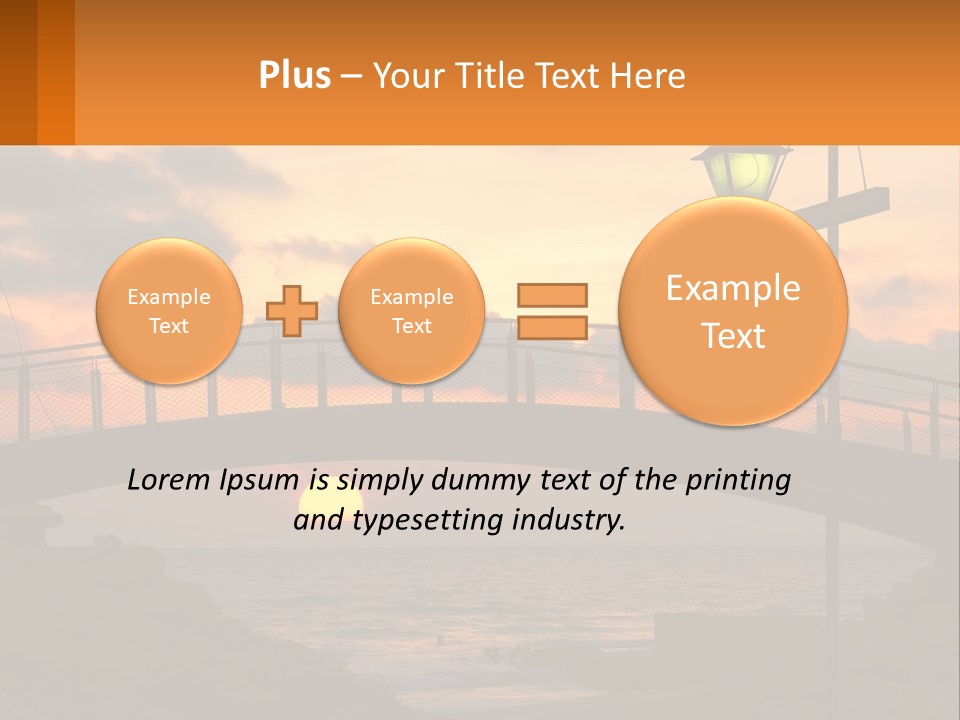 A Bridge Over A Body Of Water At Sunset PowerPoint Template