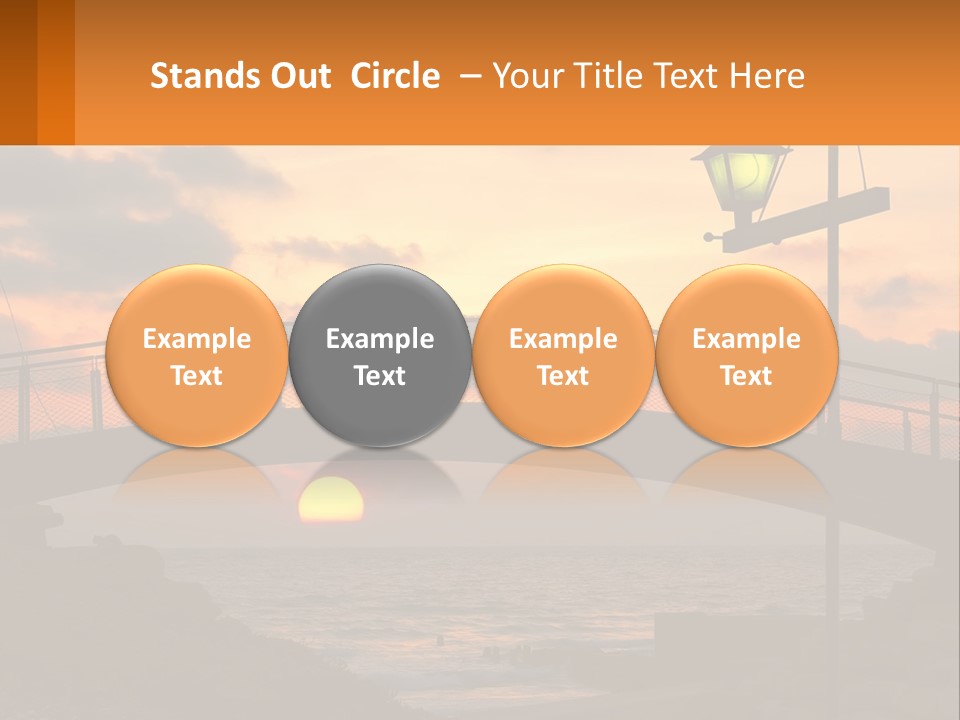 A Bridge Over A Body Of Water At Sunset PowerPoint Template