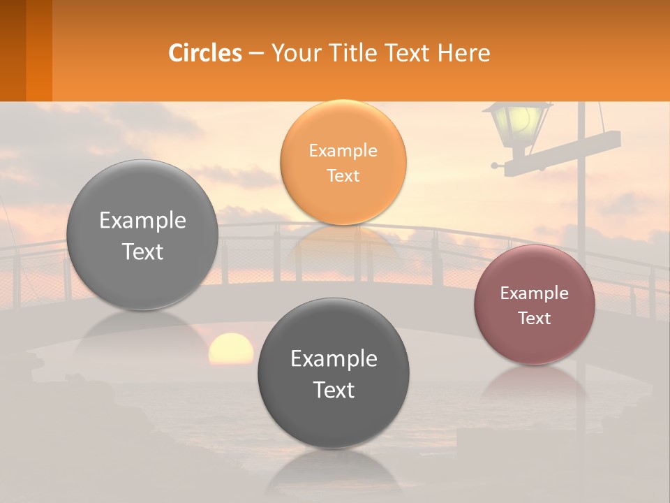 A Bridge Over A Body Of Water At Sunset PowerPoint Template