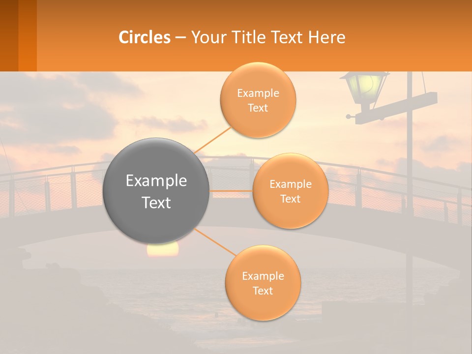 A Bridge Over A Body Of Water At Sunset PowerPoint Template