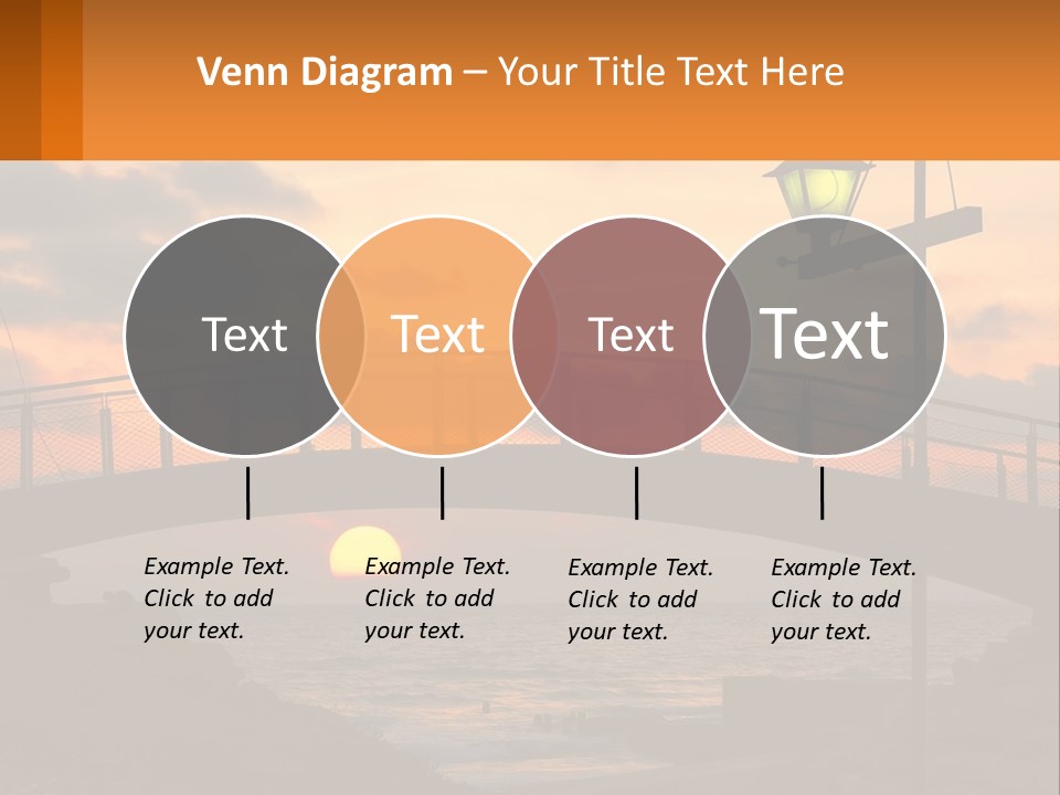 A Bridge Over A Body Of Water At Sunset PowerPoint Template