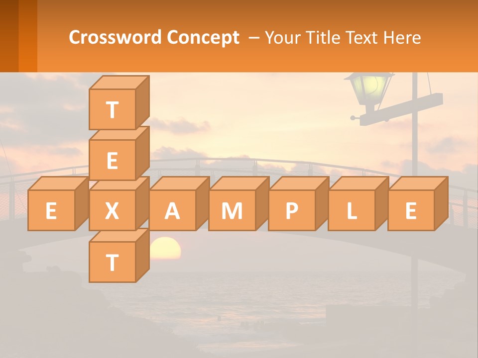 A Bridge Over A Body Of Water At Sunset PowerPoint Template