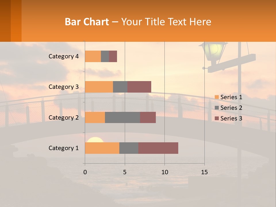A Bridge Over A Body Of Water At Sunset PowerPoint Template